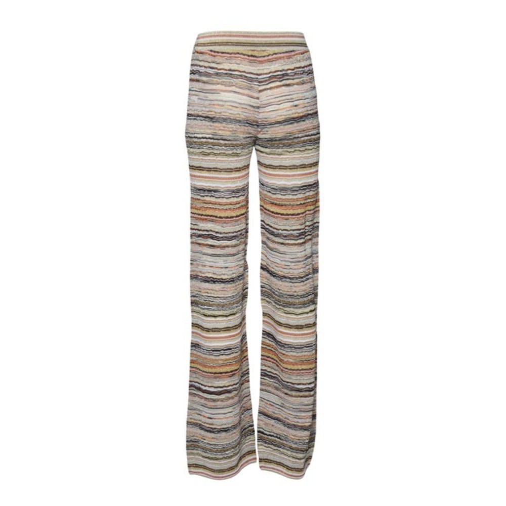 Missoni Straight Trousers In Viscose Lamé Orange - NWT - Picture 2 of 3